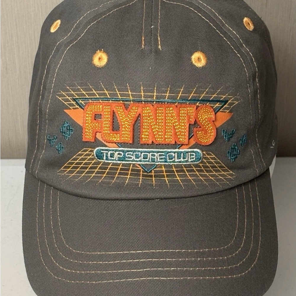 Tron Hat Disney Park Exclusive Flynns Top Score Club Hook And Loop Embroidered